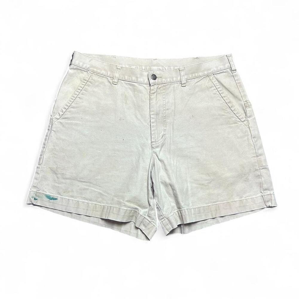 Patagonia Y2k Vintage Organic Cotton Stand Up Hiking Khaki Canvas Shorts 36”